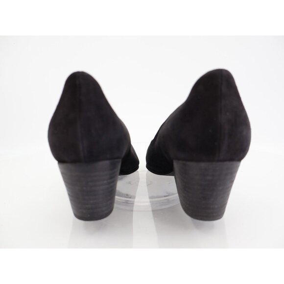 Eileen Fisher Women's Lily Pump Size 7 Pointed D'orsay Block Heel Black Suede - Picture 4 of 10